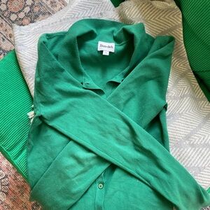Aritiza green button down sweater cardigan with collar